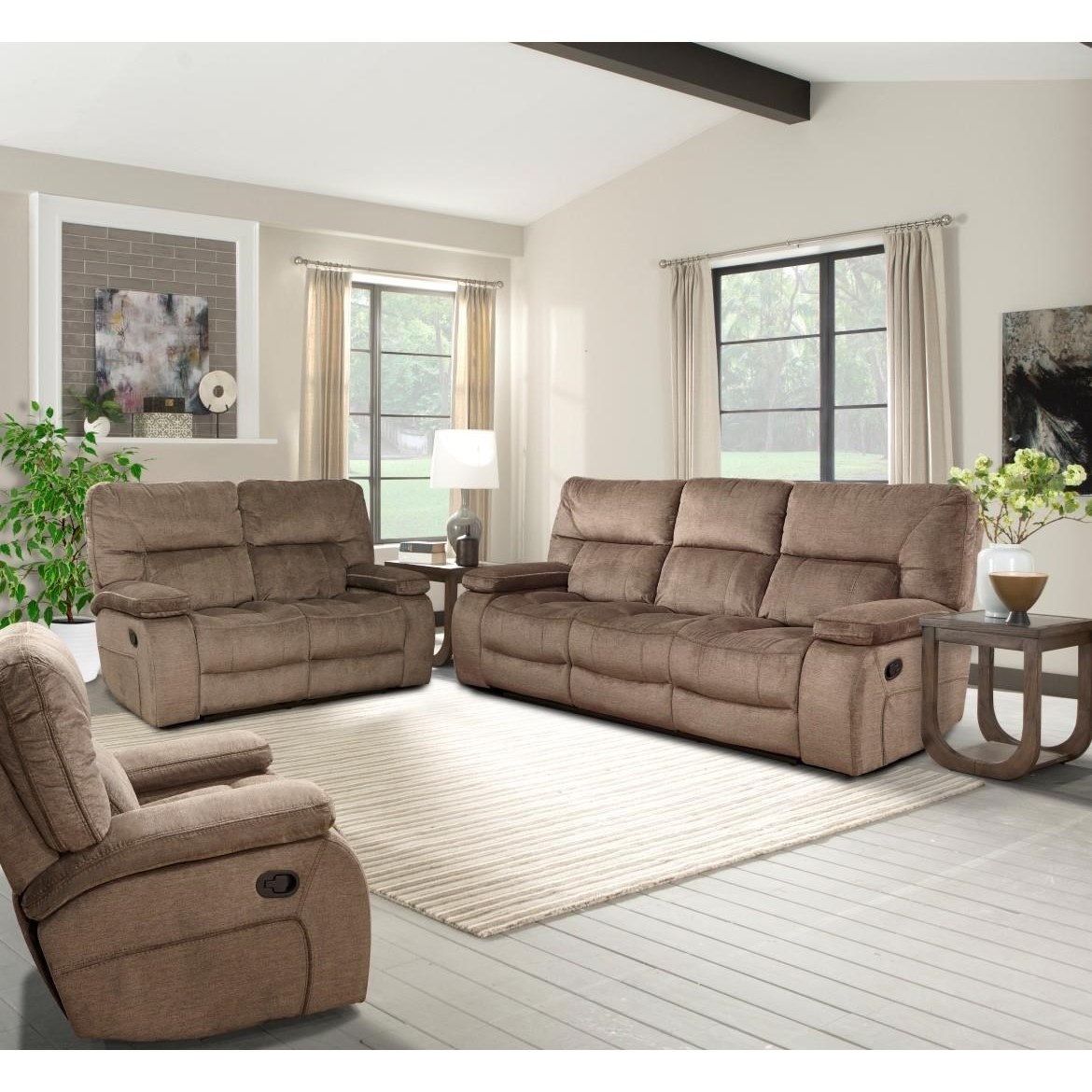 Parker Living Chapman Casual Reclining Living Room Group with Drop Down Console Sofa and Glider